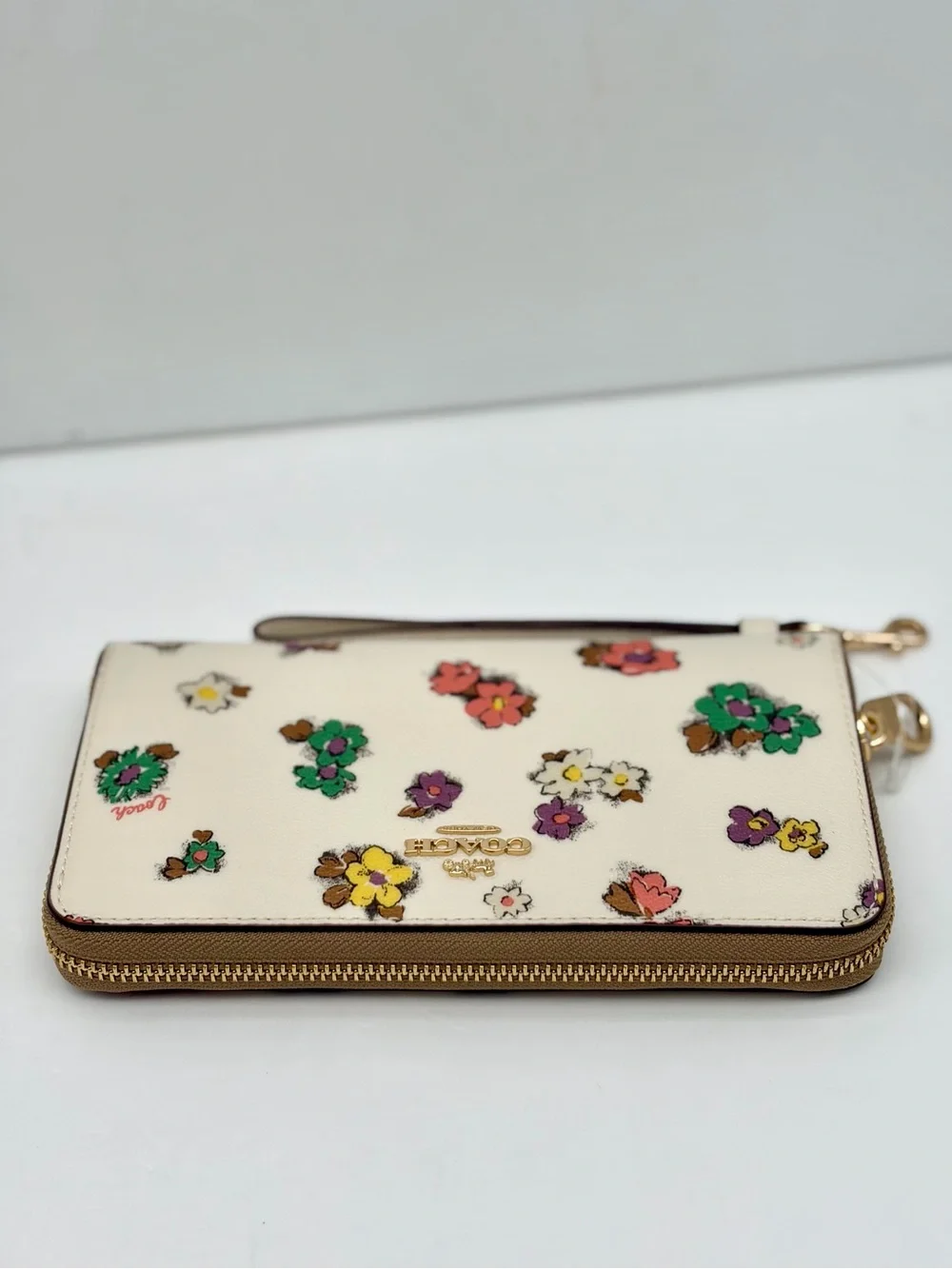 Coach LONG ZIP AROUND WALLET WITH SPACED FLORAL FIELD PRINT - Picture 7 of 11